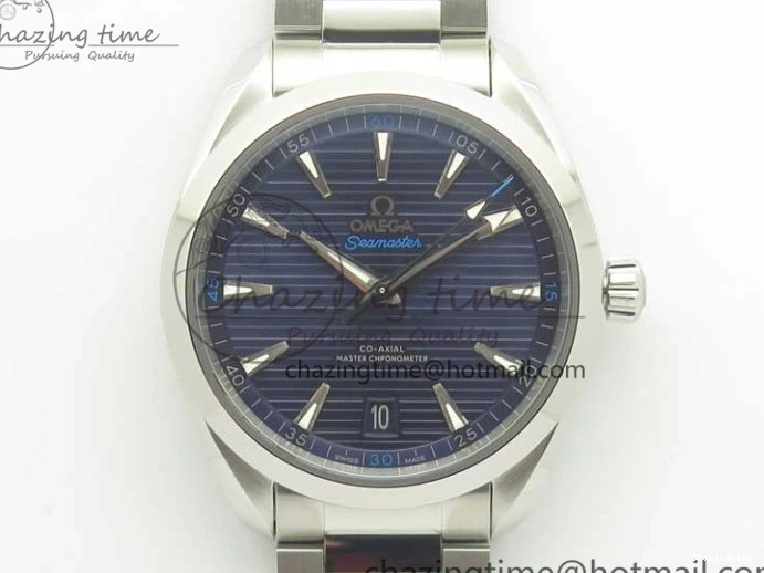 0425 Aqua Terra 150M Master Chronometers VSF 1:1 Best Edition Deep Blue Dial Silver Hand on SS Bracelet A8900 Super Clone HighPerformance 8013